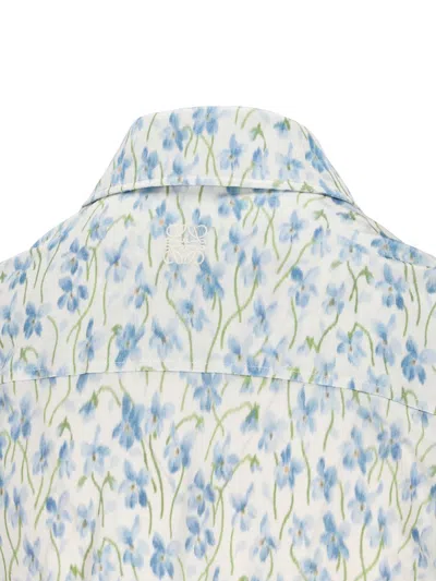 Loewe Floral Print Shirt In Blue