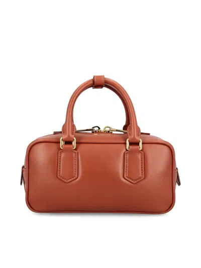 Miu Miu Women Arcadie Leather Bag In Brown