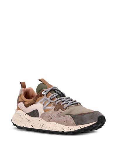 Flower Mountain Yamano 3 Multicolor Sneakers In Gray