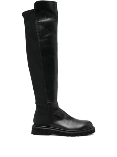 Guglielmo Rotta Leather Knee-high Boots In Black
