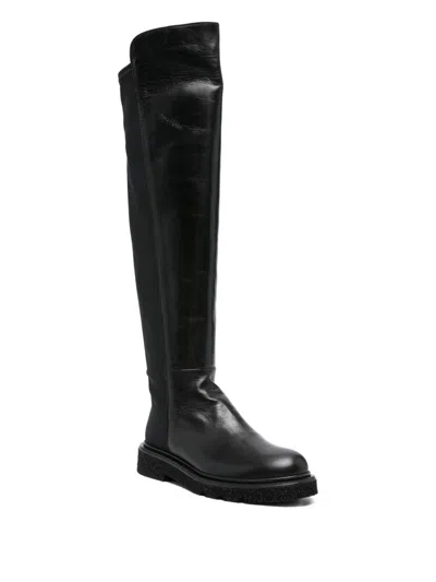 Guglielmo Rotta Leather Knee-high Boots In Black
