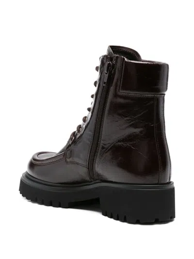 Guglielmo Rotta Winfield Leather Boots In Brown