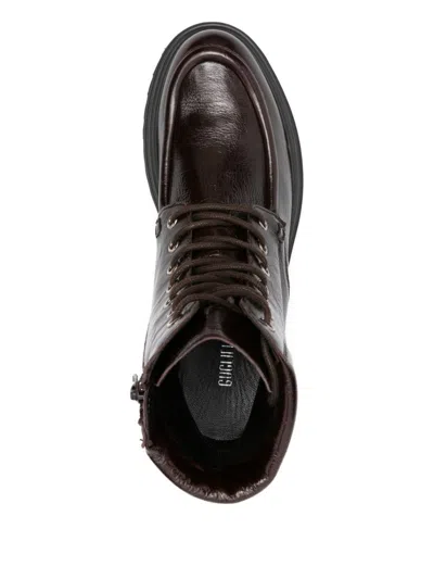 Guglielmo Rotta Winfield Leather Boots In Brown