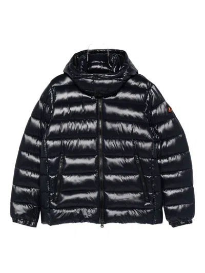 Save The Duck Florian Hooded Puffer Jacket In Black