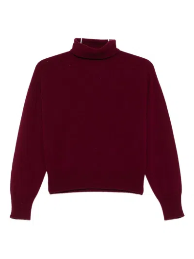 Vanisé Turtleneck Cashmere Sweater In Burgundy