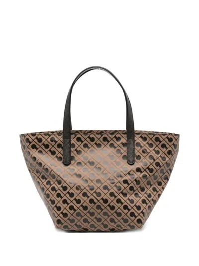 Gherardini Monogram-pattern Tote Bag In Brown