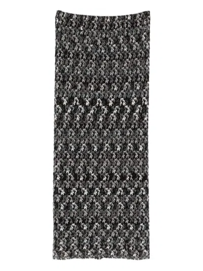 Missoni Geometric-pattern Skirt In Black