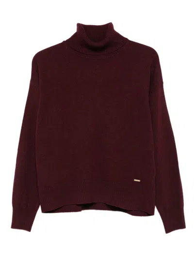 Woolrich Turtleneck Sweater In Purple