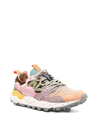 Flower Mountain Yamano 3 Sneakers In Suede And Technical Fabric In Multi