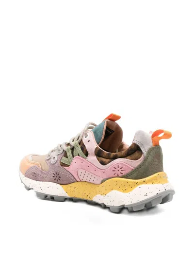 Flower Mountain Yamano 3 Sneakers In Suede And Technical Fabric In Multi