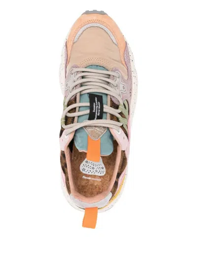 Flower Mountain Yamano 3 Sneakers In Suede And Technical Fabric In Multi