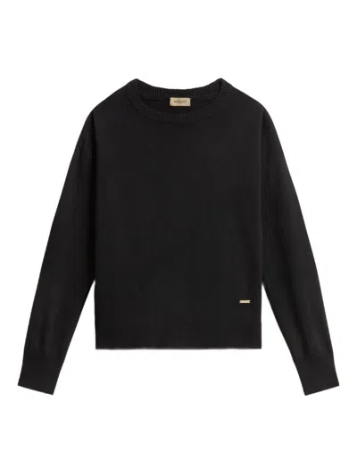 Woolrich Comfort Wool Cash Crewneck In Black