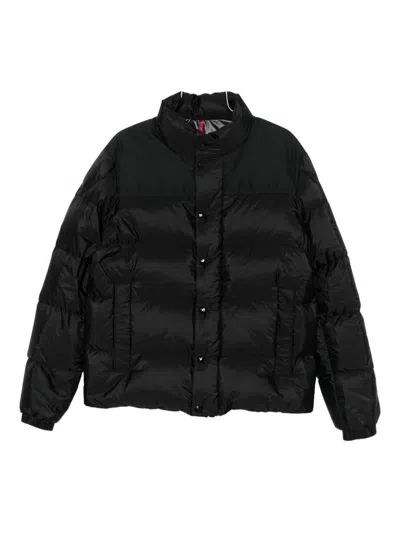 Moncler Quilted Panelled Jacket In Black