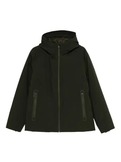Save The Duck Flynn Hooded Zip-fastening Jacket In Green