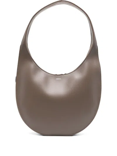 Coperni Swipe Leather Shoulder Bag In Brown