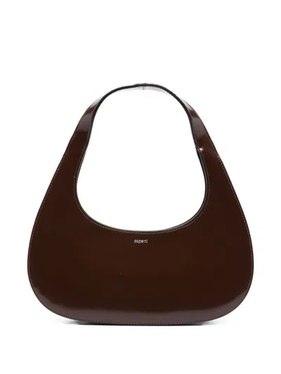 Coperni Slim Swipe Baguette Shoulder Bag In Brown
