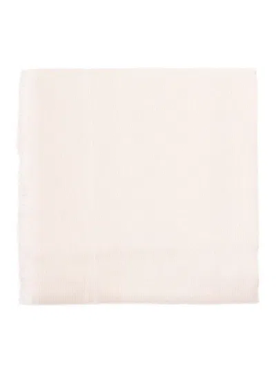 Elisabetta Franchi Ribbed Frayed-edge Scarf In White