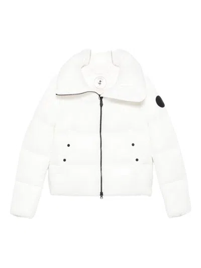 Save The Duck Isla High-neck Puffer Jacket In White