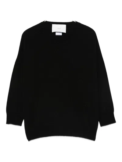 Vanisé Black Sweater With Relaxed Fit In Black