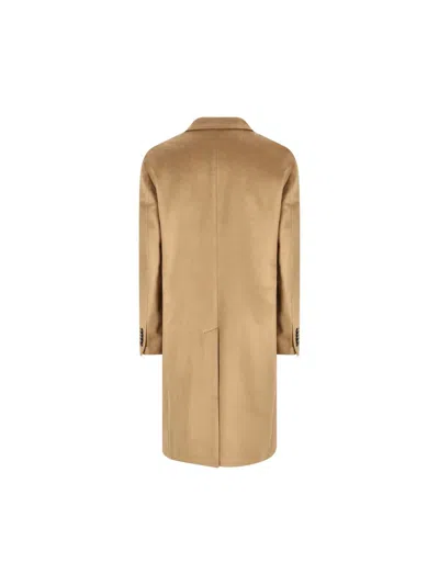 Tagliatore Double-breasted Wool Coat In Neutral