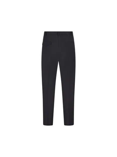 Tagliatore Straight-leg Wool Trousers In Black