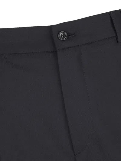 Tagliatore Straight-leg Wool Trousers In Black