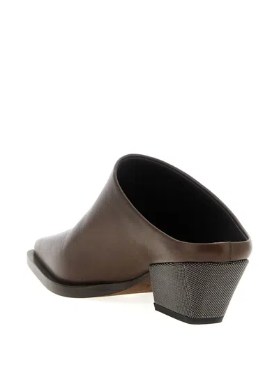 Brunello Cucinelli Sandals Brown In Brown