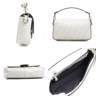 Pre-owned Fendi Ivory Multi-color Pvc Leather Handbag Shoulder Bag ()