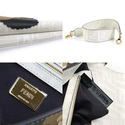 Pre-owned Fendi Ivory Multi-color Pvc Leather Handbag Shoulder Bag ()
