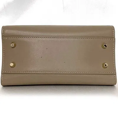 Pre-owned Furla Beige White Leather Handbag Shoulder Bag ()