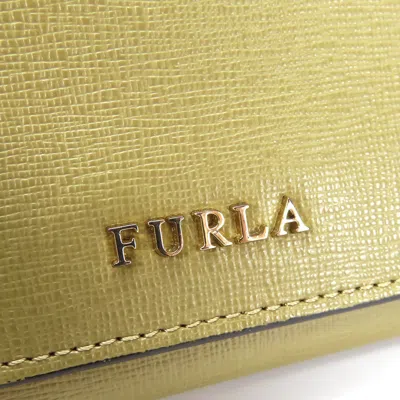 Pre-owned Furla Khaki Leather Long Wallet (bi-fold) () In Brown