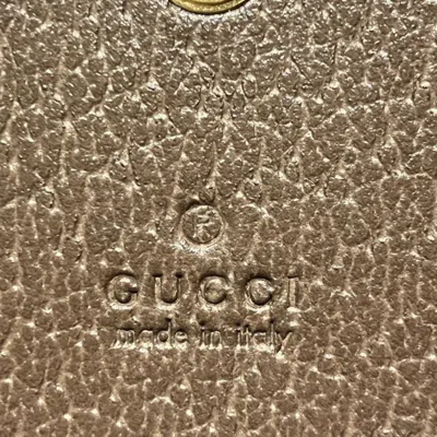 Pre-owned Gucci Beige Brown Gg Supreme Leather Wallet (bi-fold) () In Multi