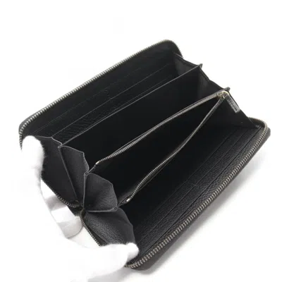 Pre-owned Gucci Black Leather Long Wallet (bi-fold) ()