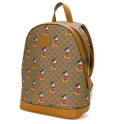Pre-owned Gucci Brown Camel Gg Supreme Backpack ()