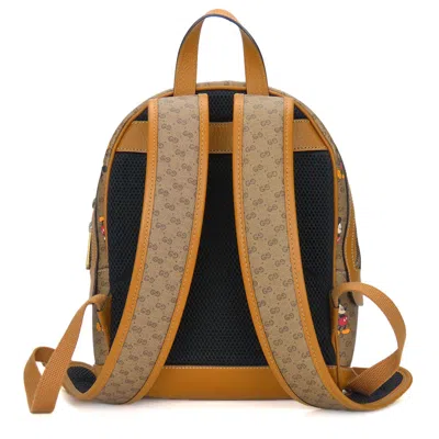 Pre-owned Gucci Brown Camel Gg Supreme Backpack ()
