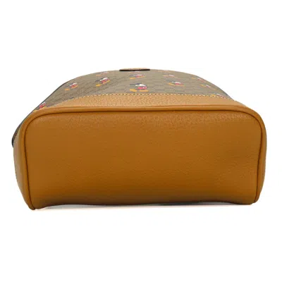 Pre-owned Gucci Brown Camel Gg Supreme Backpack ()