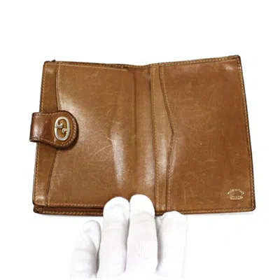 Pre-owned Gucci Brown Canvas Leather Wallet (bi-fold) ()