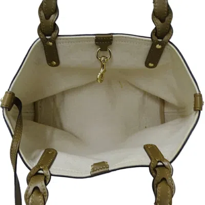 Pre-owned Gucci Diamante Beige Khaki Canvas Tote Bag ()
