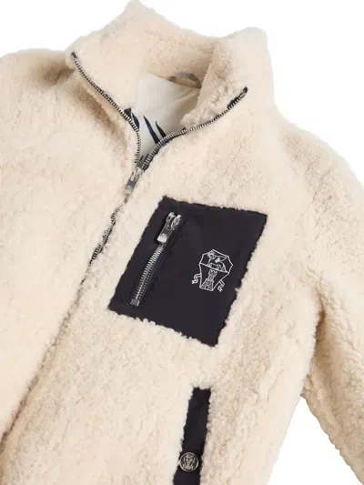 拼接小羊皮草飞行员夹克