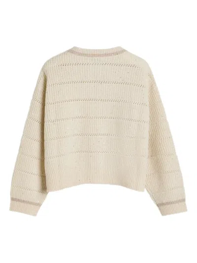 亮片缀饰镂空针织开衫