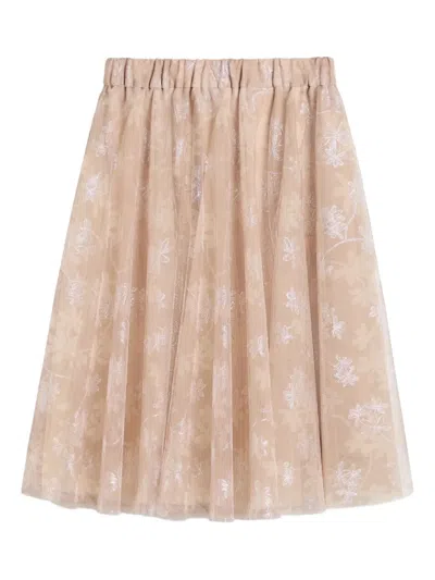 花卉印花芭蕾舞短裙