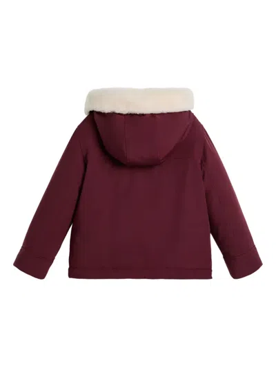 连帽边饰填充夹克