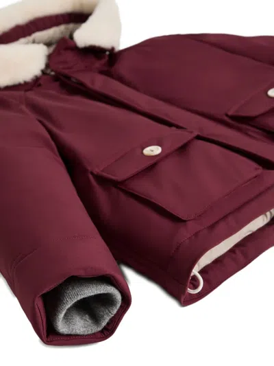 连帽边饰填充夹克