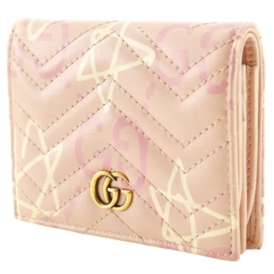 Pre-owned Gucci Pink Leather Bill Wallet (bi-fold) ()