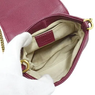 Pre-owned Gucci Purple Leather Shoulder Bag ()