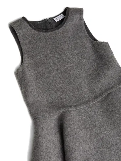 无袖伞形迷你连衣裙