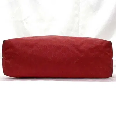 Pre-owned Gucci Red Color Nylon Leather Tote Bag ()