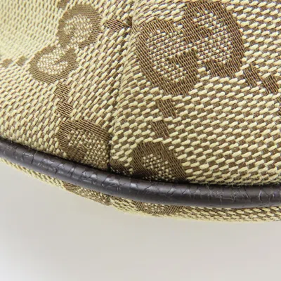 Pre-owned Gucci Sherry Line Beige Brown Gg Canvas Leather Shoulder Bag ()