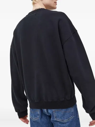 Preach Embroidered-logo Crew-neck Sweatshirt In Black