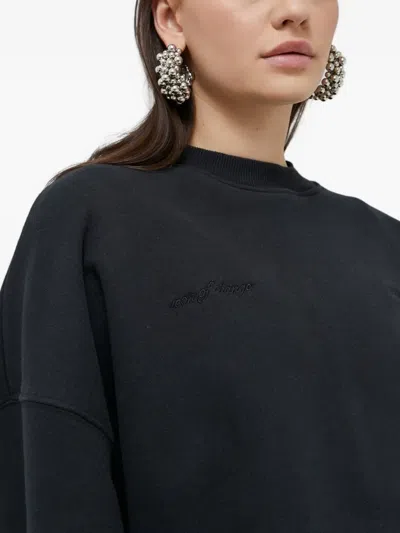 Preach Embroidered-logo Crew-neck Sweatshirt In Black